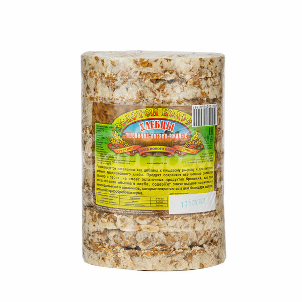 Хлебцы Золотой Колос 100гр Пшенично-Овсяно-Ржаные