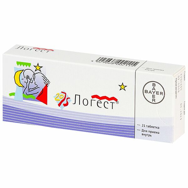 Логест таблетки 75 мкг + 20 мкг 21 шт