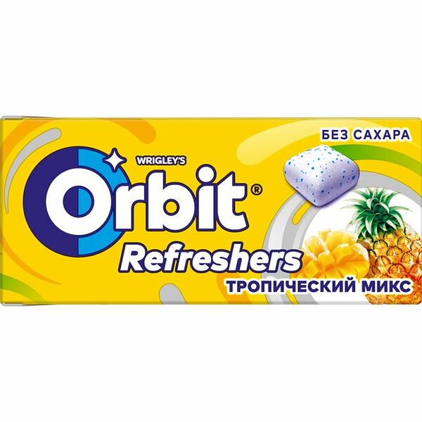 Жевательная резинка Orbit Refreshers тропический микс