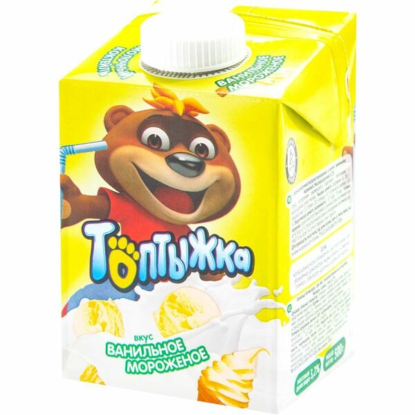 Коктейль молочный ТОПТЫЖКА Ванильное мороженое 3,2%, без змж