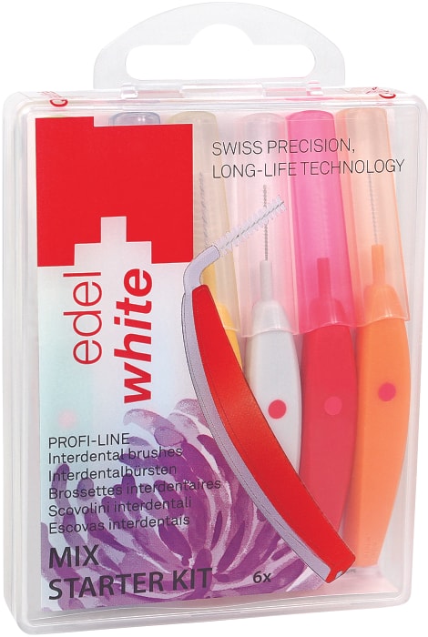 

Ершик межзубный Edel+white Profi-Line Mix Starter Kit Assorted с защитными колпачками 6 шт.