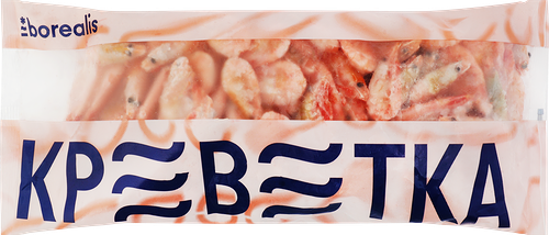 Креветки Северные варено-мороженые BOREALIS 120/150, 750г