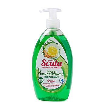 Средство для мытья посуды Scala Limone e Zenzero с ароматом лимона и имбиря 500 мл, Италия