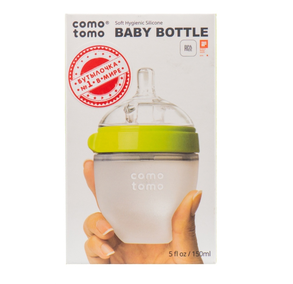 

Бутылочка для кормления Comotomo зеленая 150 мл США