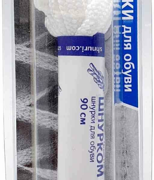 Шнурки для обуви плоские цвет: белый размер: 6 мм, 90 см