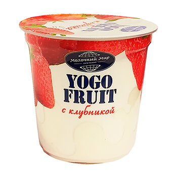Йогурт Молочный Мир Yogo fruit Клубника двухслойный 2,5%