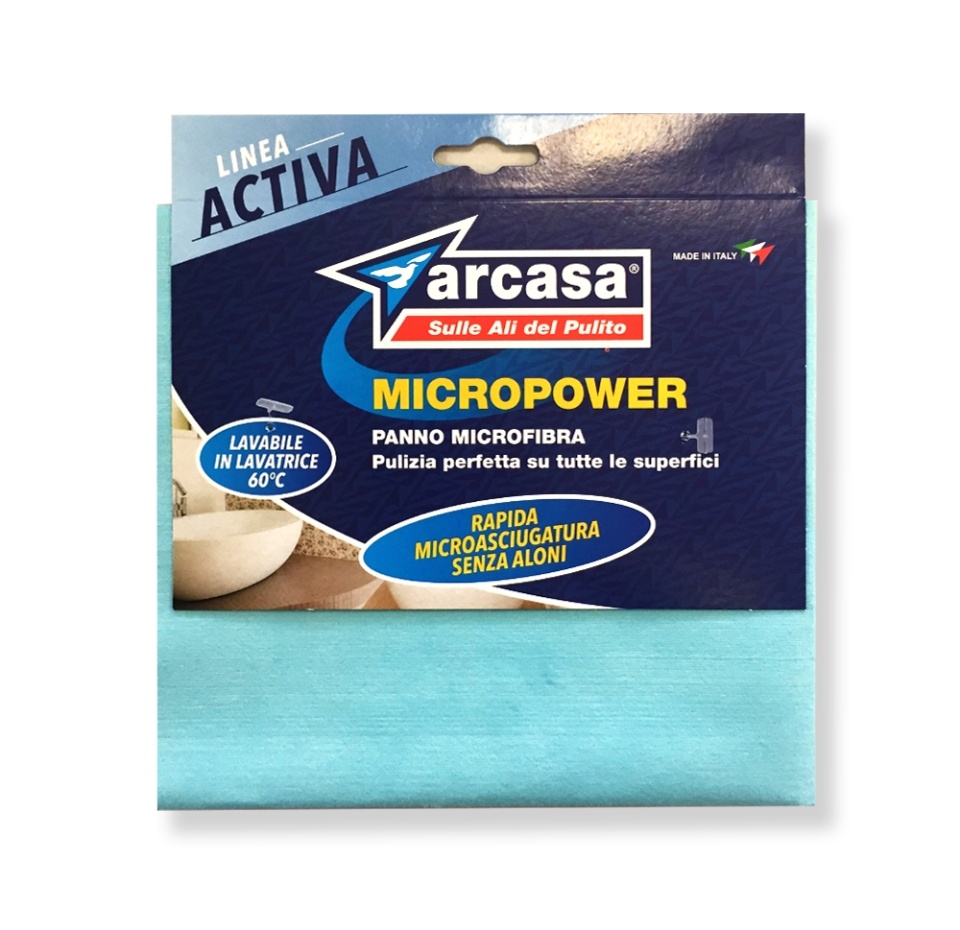 

Салфетка из микрофибры Arcasa Activa Micropower универсальная для всех поверхностей, 30х36 см, 1 шт., Италия
