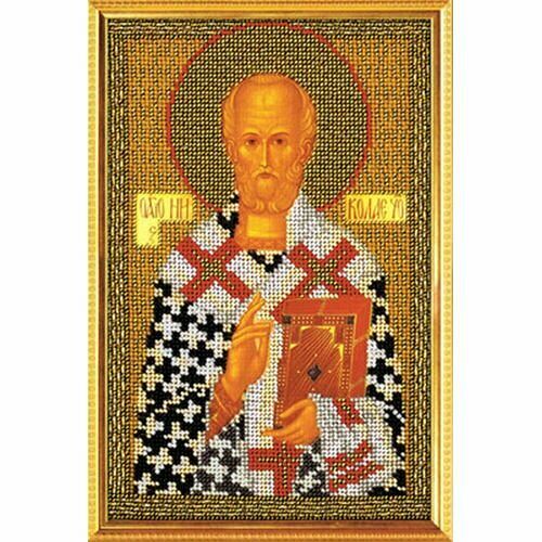 В151 Набор для вышивания бисером Кроше 'Николай Чудотворец'17x26 см