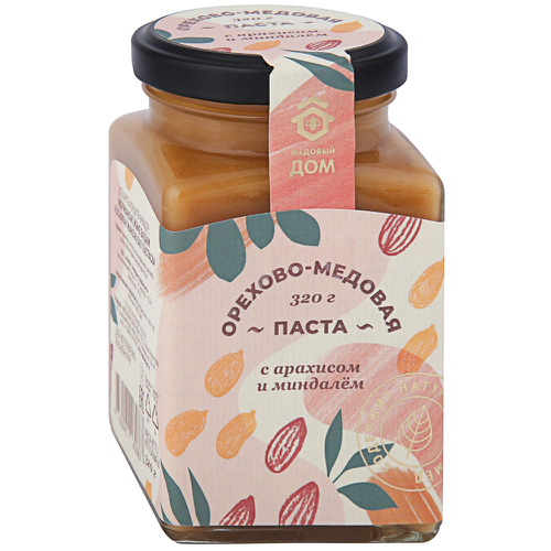 

Паста орехово-медовая МЕДОВЫЙ ДОМ с арахисом и миндалем, 320г