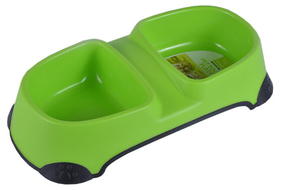 Миска NUNBELL двойная 34.3х17.5х6.5см пластик для животных