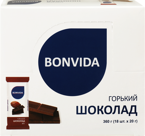 

Шоколад горький Bonvida, 18х20 г