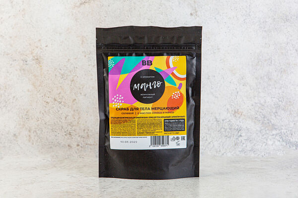 Скраб для тела мерцающий с ароматом манго, 150 г