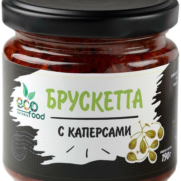 Брускетта из вяленых томатов с каперсами