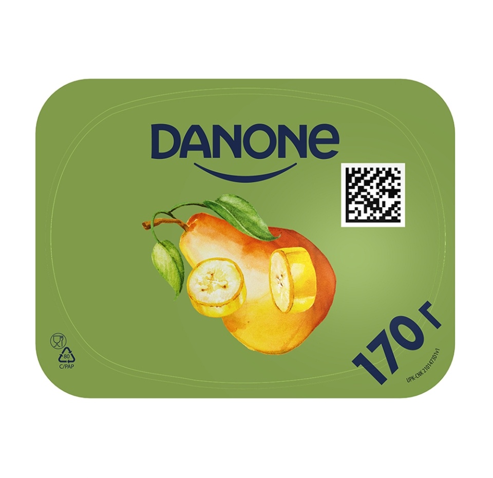 

Творожный продукт «Банан, груша» 3,6%, Danone, 170 г, Россия, БЗМЖ