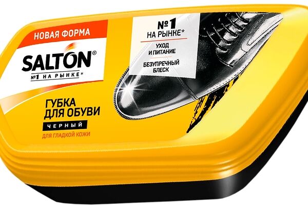 SALTON Губка ВОЛНА д/гладкой кожи с норк.маслом. Черный