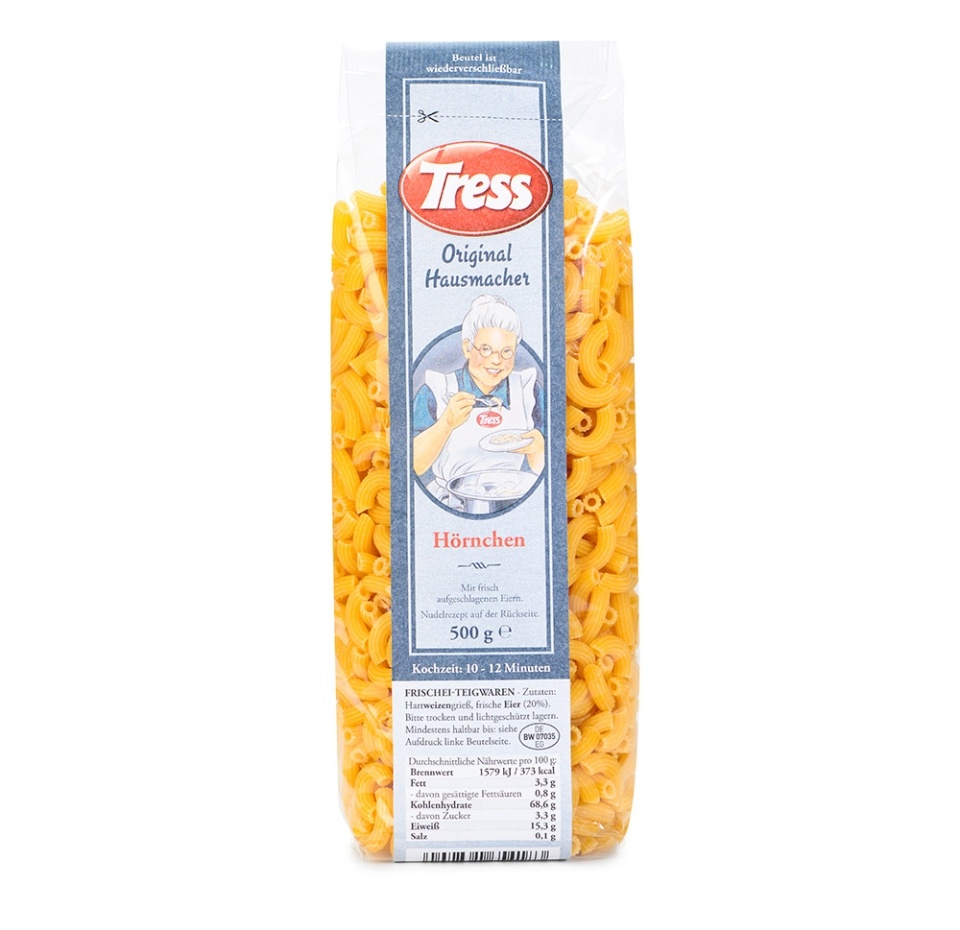 

Макаронные изделия яичные "Рожки" 500 г, Tress