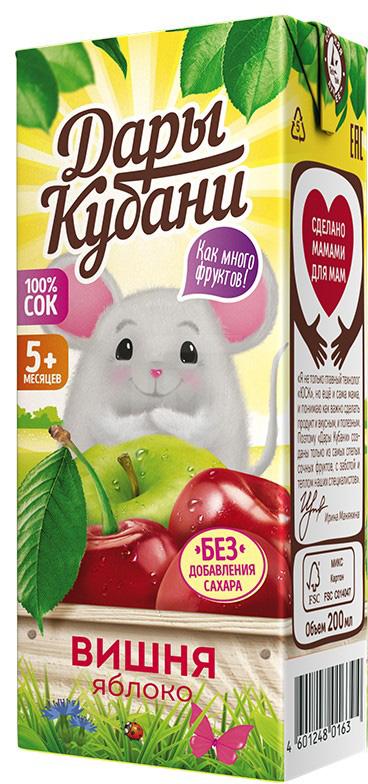 

Сок Дары Кубани яблоко-вишня с 5 мес