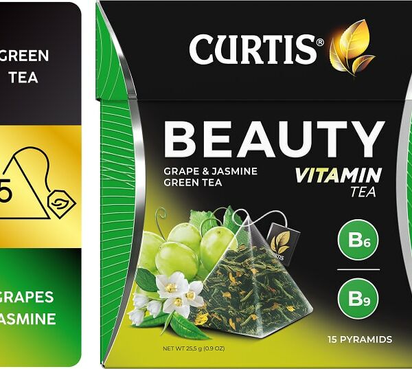 Чай зеленый Curtis Beauty Виноград и Зеленый чай 15*1.7г