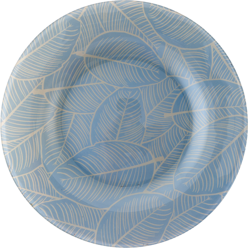 

Тарелка обеденная Pasabahce Leaves 26см стекло голубой