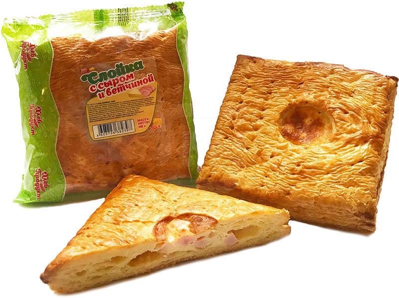 

Слойка ХлебПродукт с сыром и ветчиной 110 г