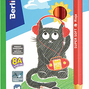 Цветные карандаши Рельеф-центр Berlingo 12цветов трехгранные