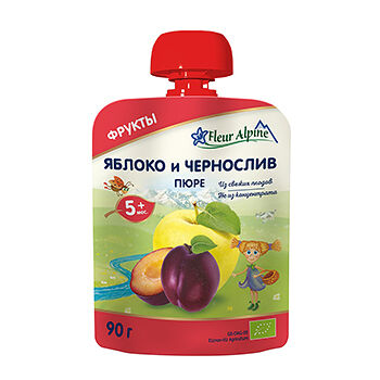 Пюре Fleur Alpine Organic яблоко и чернослив 90г