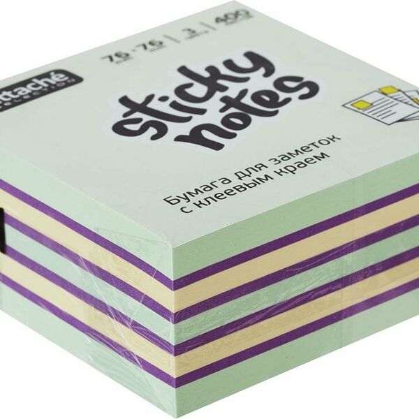 Стикеры Attache Selection куб 76х76, зеленый 400 л