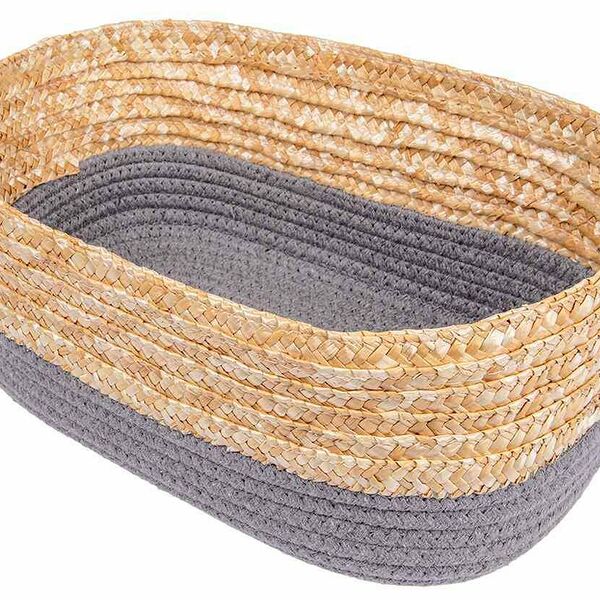 Корзина для хранения Natural House Сканди цвет: графит, 33×22×14 см