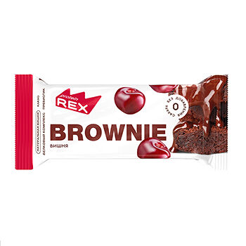Пирожное Protein Rex Brownie вишневое протеиновое