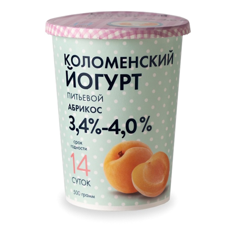 

Йогурт питьевой Коломенский с абрикосом 3.4-4.0% 500 г