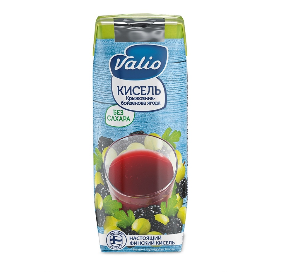 

Кисель Valio крыжовник и бойзеновая ягода 250 мл