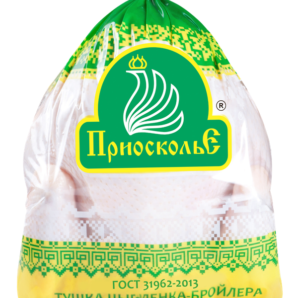 Тушка цыпленка-бройлера ПРИОСКОЛЬЕ охл. пакет вес до 2.3 кг