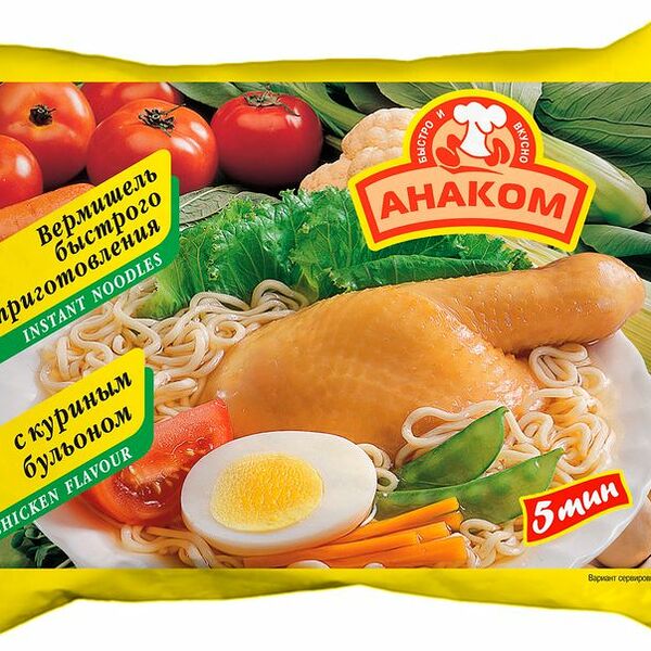 Вермишель Анаком с куриным бульоном, 60г