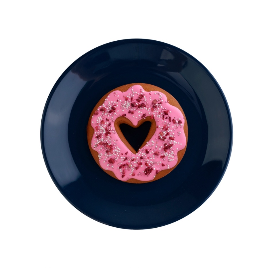 

Пряник медовый фигурный «Пончик Валентина» ручной работы от шеф-пекаря, 30 г