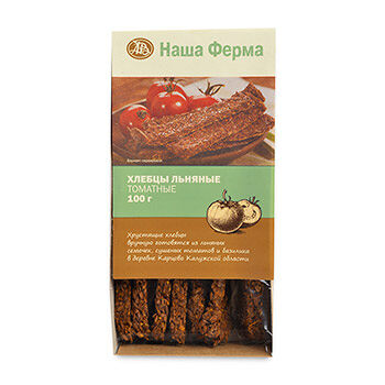Хлебцы льняные томатные «Наша Ферма», Калужская область 