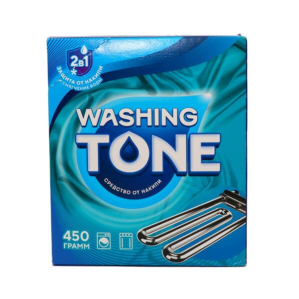 Средство для предотвращения образования накипи в стиральных машинах WASHING TONE 450 г; ТУ BY 812004107.010-2016