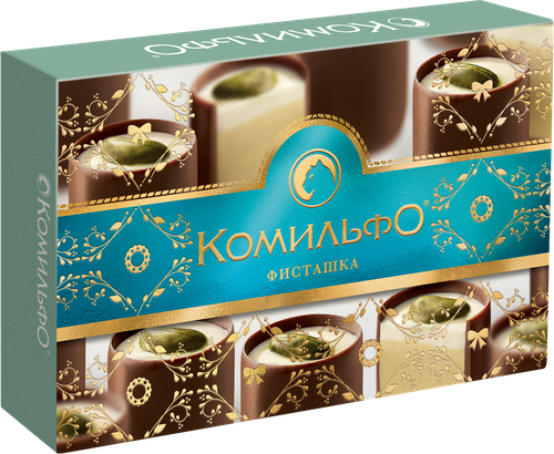 

Конфеты шоколадные Комильфо Фисташка с двухслойной начинкой 116 г