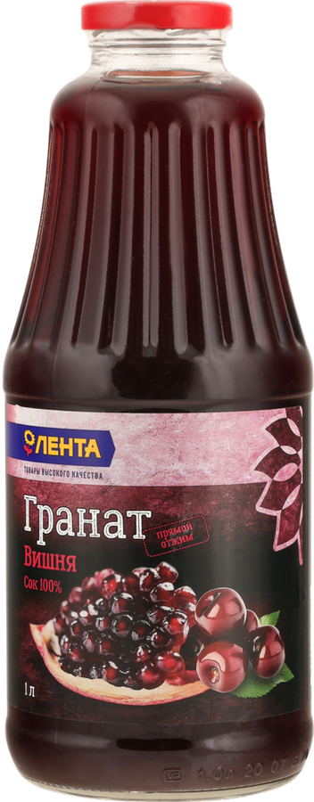 

Сок Лента Гранат и вишня восстановленный, 1 л