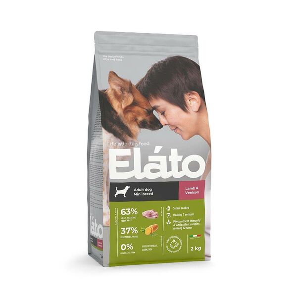 Сухой корм для взрослых собак мелких пород Elato Holistic Adult Dog Mini Lamb & Venison с ягненком и олениной