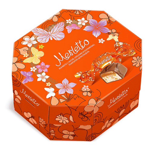 

Конфеты Merletto с нугой, орехами и карамелью 150 г