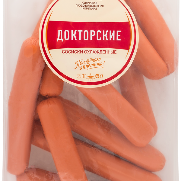 Сосиски СПК Докторские категория В МГС вес до 1.0кг