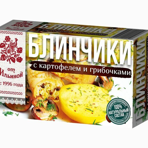 Блинчики От Ильиной с картошкой и грибами замороженные