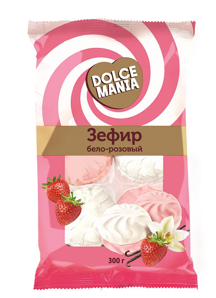 Зефир Dolce Mania бело-розовый 300 г