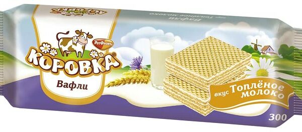 Вафли Коровка Топленое молоко 300г