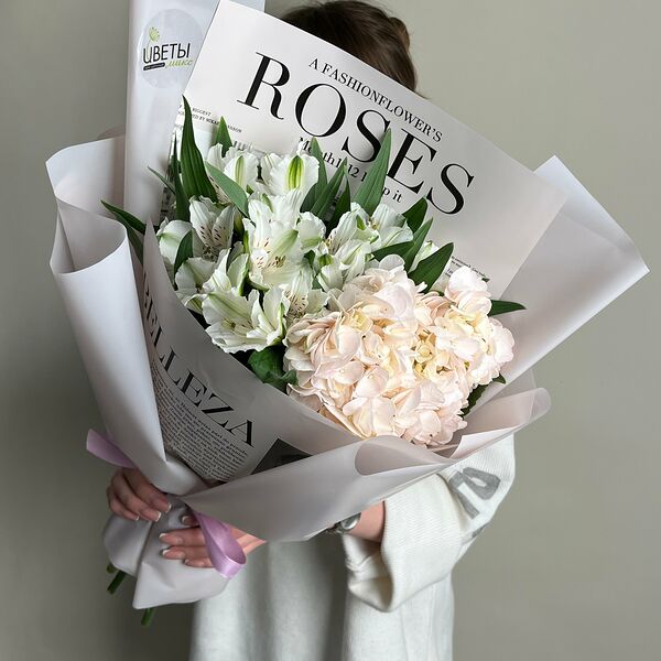 Гортензия с альстромерией