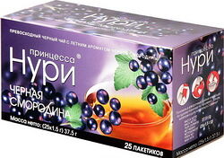 Чай Принцесса Нури Черная смородина с кусочками и аром черной смородины пак. с/я вес 25х1,5 гр.
