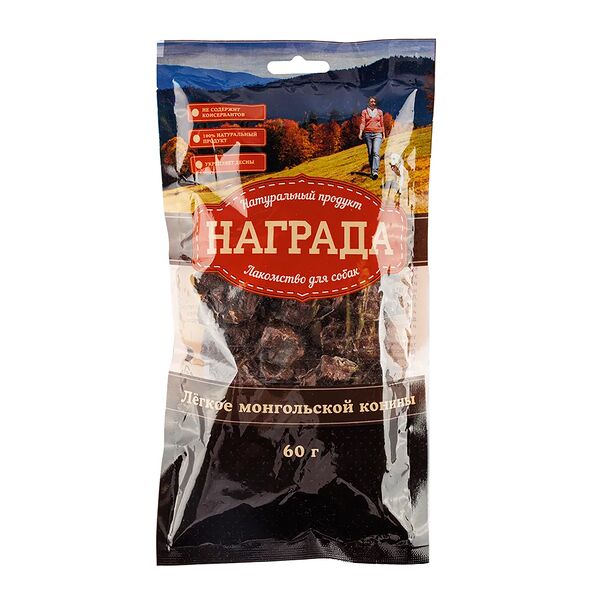 Лакомство для собак Легкое конское, 60 г