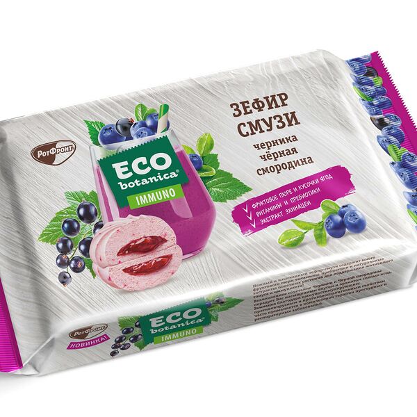 Зефир Eco-botanica СМУЗИ черника-черная смородина 280г