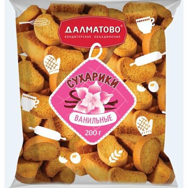 Сухарики Далматово ванильные