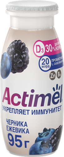 

Напиток кисломолочный Actimel черника ежевика 1.5% 95 г